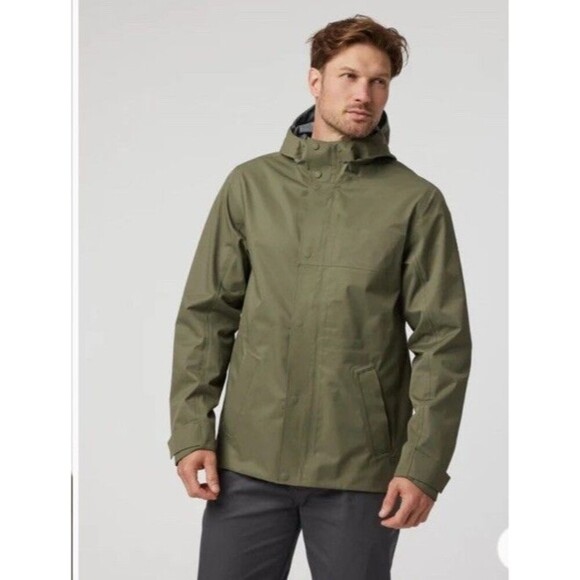 Vuori Men's Tuuli Rain Jacket Dark Metal/Olive Green SIZE Large - Picture 1 of 13